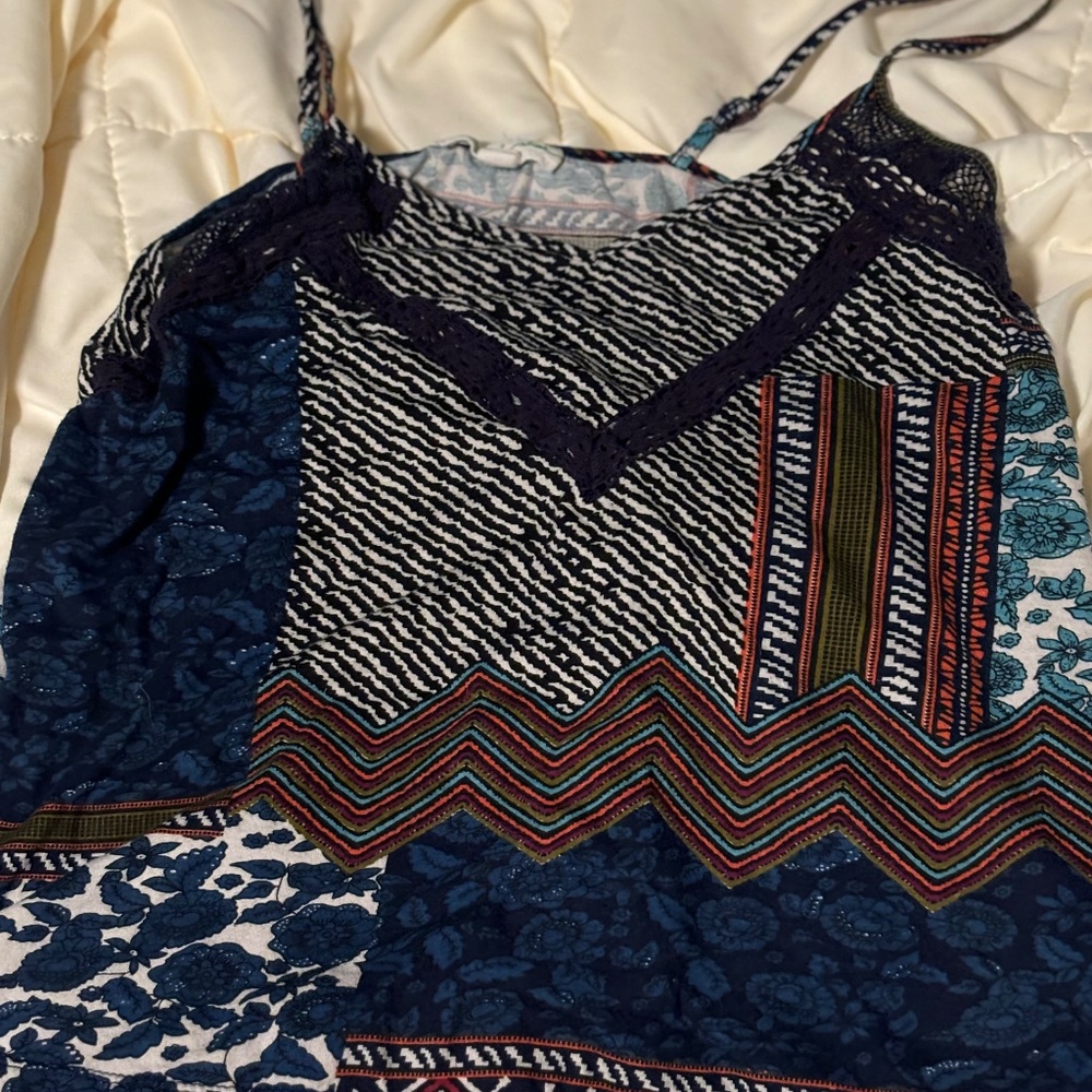 Staring at Stars  Medium Lace Patchwork Tank Top